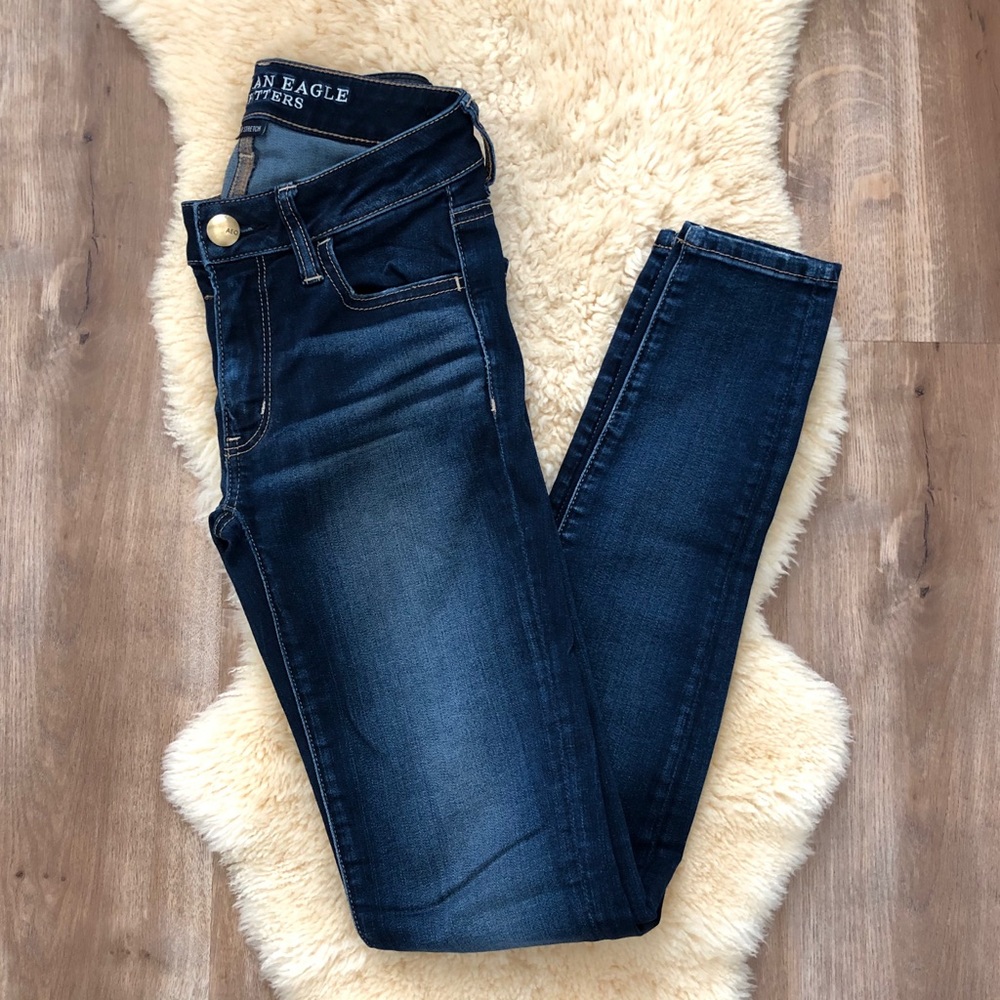 American Eagle Dark Wash Jeggings Sz. 0 Long